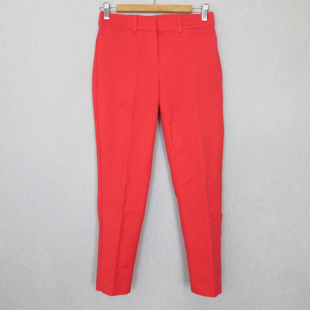 Brooks Brothers Trousers Women 4 Red Slim Straight Leg Tailored Business Pants
